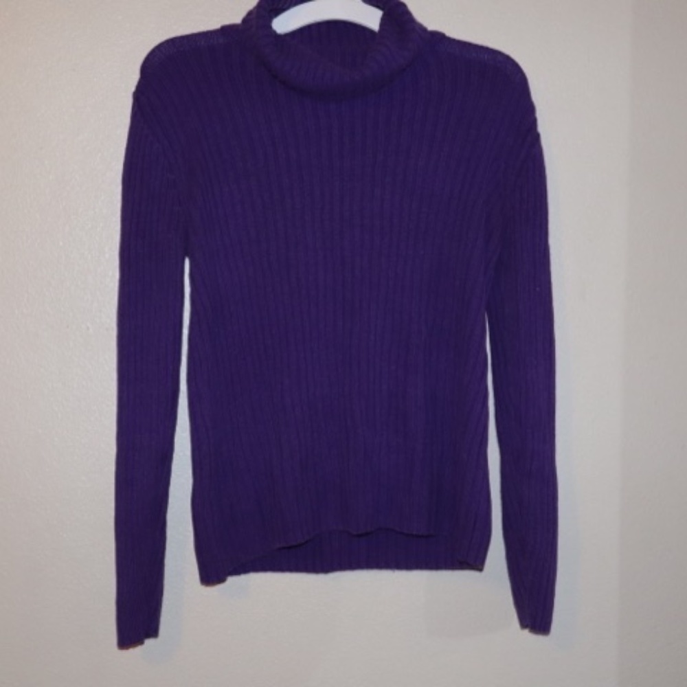 Purple turtle neck shirt